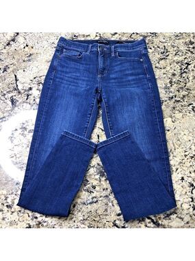 Size 26 X 27 Banana Republic Womens Denim Skinny Jeans Mid Rise Stretchy Blue BD